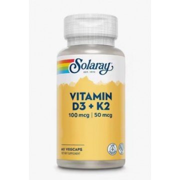 SOLARAY Vitamina D3 y K2 60...
